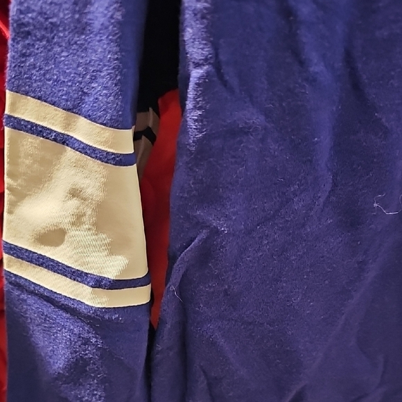 Old Navy Girls Blue Purple Long Sleeve Top with White Stripes Size XLarge 14 - Picture 2 of 4